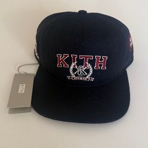 Kith Navy Cap with Red and White Embroidery